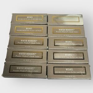 MARY KAY Wishes Double Duty Color Eyes Cheeks LOT OF 10 New BOX Powder Perfect
